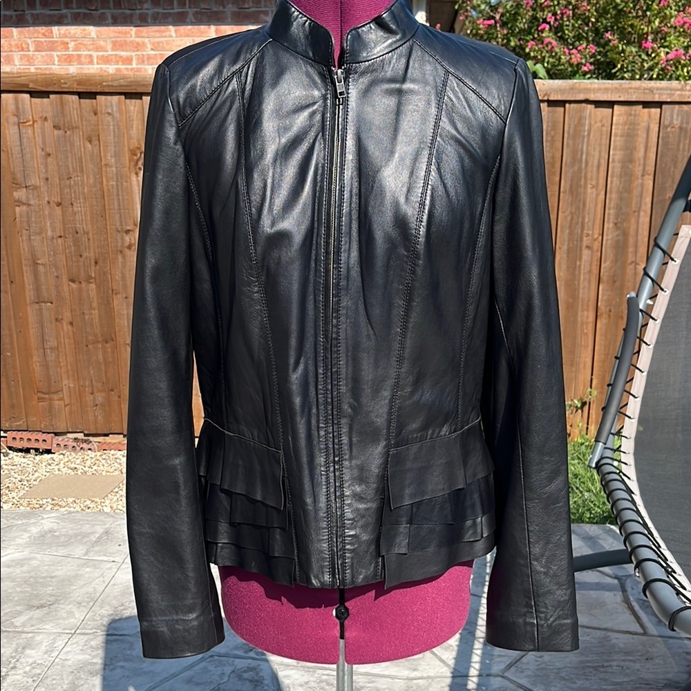 Halogen Black Leather Women's Jacket